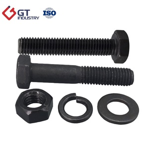 SAE j429 ASTM a449 A354 Hex bu lông 1/4 1/2 5/8 Lớp 5 Lớp 8 Oxit Đen Thép ren Hex vít bu lông với đai ốc máy giặt - Product Image 3
