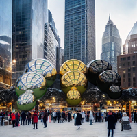 Boule miroir géante réfléchissante de 5m avec logo personnalisé Décoration publicitaire gonflable suspendue pour événements extérieurs