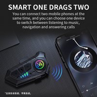 Casque de moto intelligent LDQ LDQ233 avec écouteurs sans fil IPX6, coque ABS, certifié CE