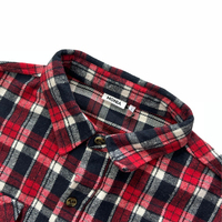 Veste chemise à carreaux en flanelle décontractée et élégante pour hommes vêtements d'hiver épais avec logo avant polyvalent