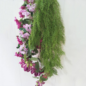 Fleurs artificielles Queyiyi, branche de pin 30cm-100cm, ornement suspendu en caoutchouc souple vert pour la décoration de la maison, de l'hôtel et du bureau - Product Image 4