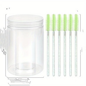Herramientas Profesionales de Manicura y Maquillaje de Pestañas, Cepillo de Pestañas de Plástico con Mango de Cristal Colorido, 100 Piezas - Product Image 5