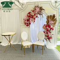 Dekorasi Furnitur Latar Belakang Lengkungan Bunga Pernikahan Pvc