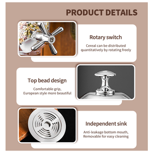 4L 8L 12L tự phục vụ ngũ cốc Ngô quả trong suốt chai cơ thể bằng gỗ Ngũ Cốc quả cao cấp tự phục vụ Bộ đồ ăn - Product Image 6