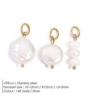 Breloques en perles d'eau douce EMANCO avec anneaux de jonction en acier inoxydable pour la fabrication de boucles d'oreilles, colliers et bijoux DIY, vente en gros et dropshipping