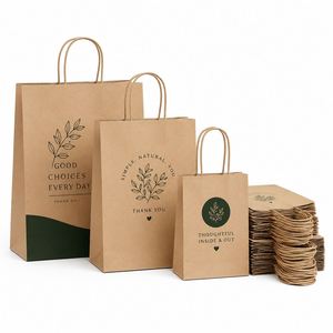 With Handle Custom Brand Logo Print Wholesale Corporate Promotional Business Thankyou Event Large Paper Gift <b>Bags</b> - Product Image 1