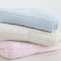 Couverture pour bébé en cachemire super doux de luxe 80*105cm, couverture pour bébé en tricot torsadé en cachemire