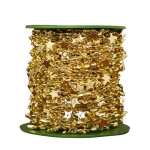 Cuentas de PVC electrochapadas en forma de estrella de cinco puntas para línea de <span class=keywords><strong>pesca</strong></span>, materiales de conexión para joyería DIY, decoración navideña y de bodas - Product Image 1