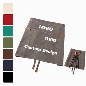 Convient à divers usages de maintenance des stands de barbecue, demi-tablier commercial, logo personnalisable, réutilisable, lavable en machine - Product Image 1