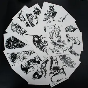 Custom square retangular big adult dragon tattoos sticker for men for legs and arms