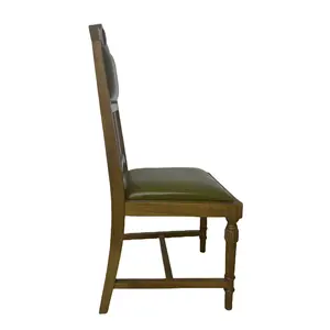 המחיר האותנטי העדכני ביותר כסאות אוכל קלאסיים מעץ מלא מסעדה בית קפה כיסא אוכל עם רגלי עץ