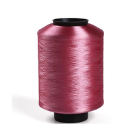 Fil DTY 100% polyester teint en masse, écologique et recyclable, 300D/96F, pour couture et broderie, qualité AA