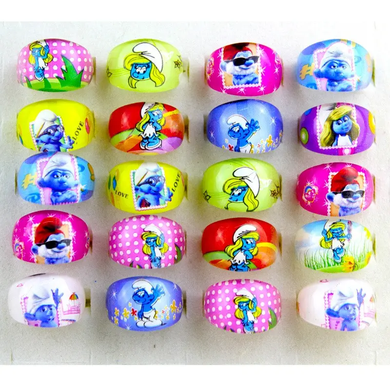 Wholesale Lots 20pcs Mixed Color Fashion Shiny Resin Lucite Rings