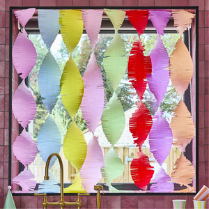 Ленты из креповой бумаги с рюшами, розовые, цвет лимонада, яркие, для декора на день рождения, радужный декор для вечеринки - Product Image 2