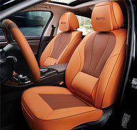 Fundas de Asiento de Coche de Cuero con Soporte Lumbar, 3D, Cuatro Estaciones, Universales, Compatibles con Airbag, Juego Completo para Golf de 5 Plazas