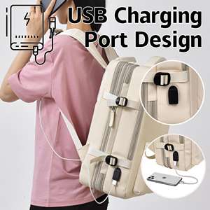 Großhandel Unisex Nylon Business Laptop Rucksack Benutzer definiertes Logo Große Kapazität Wasserdichte Reisetasche Erweiterbare Schule Täglich - Product Image 4