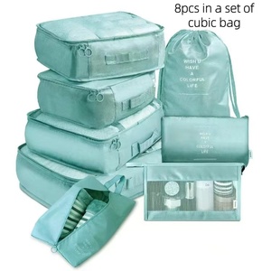 Set di Organizzatori per Valigie da Viaggio Sportivi in Poliestere Durevole con Cerniera Geometrica, Manico Morbido/Tracolla Personalizzabile, Leggeri e alla Moda - Product Image 1