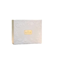 Boîte cadeau de luxe écologique à base rigide avec couvercle, estampage à chaud doré, forme rectangulaire, emballage haut de gamme personnalisable