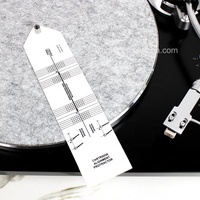 GOKA Oferta Especial R36D Medidor de Velocidad para Discos de Vinilo LP, Verificador de Discos, Transportador de Alineación de Cartuchos Blanco PP
