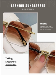 2025 Luxury Vintage Women's <b>Sunglasses</b> with UV400 Lenses New Arrival in Gold Green Red - Product Image 5