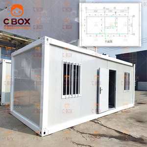 Maisons modulaires écologiques Cbox, maisons préfabriquées mobiles, campement minier, dortoir avec 2 chambres, maisons conteneurs détachables - Product Image 2