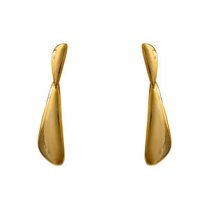 Pendientes Largos de Gota Gruesos con Forma de Lágrima, Chapados en Oro de 18K, para Mujer, Modernos, Geométricos, para Bodas, Fiestas de Graduación - Product Image 6