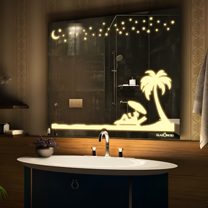 Smart <strong>Mirror</strong> Glass Touch Screen Bathroom <strong>Mirror</strong> Led <strong>Light</strong> <strong>up</strong> <strong>Mirror</strong> With Pattern - Product Image 4