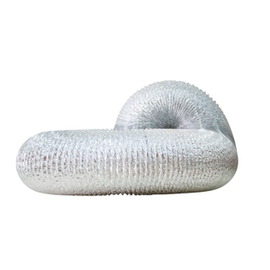 Conducto de Aire Flexible Gris Aluminio Sin Aislamiento para Ventilación, Extracción de Baños e Instalación de Sistemas HVAC - Product Image 3
