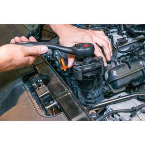 Tensor de filtro de aceite VIGOR ∙ 60   -  80 mm ∙ universal ∙ V4413 ∙ 21 mm hexágono exterior, 1/2 pulgadas (12,5mm) cuadrado, Hollo - Product Image 3