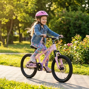 Bicicleta Infantil Clásica de Acero de Una Velocidad con Horquilla de Suspensión, Freno de Disco y Canasta de Plástico, Tamaños 16, 18, <span class=keywords><strong>20</strong></span>, 22 <span class=keywords><strong>Pulgadas</strong></span>, para Entrenamiento MTB - Product Image 1