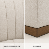 Fauteuil d'appoint rembourré, chaise en forme de baril incurvée avec base en chêne massif pour salon, hôtel, OEM ODM