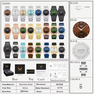 Montre en acier inoxydable, style minimaliste, ultra-fine, boîtier octogonal, cadran soleil, luxe, étanche, quartz, bracelet en silicone - Product Image 5