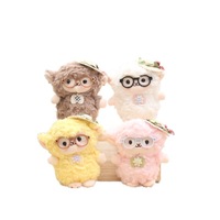 Mini poupée en peluche bouclée M, porte-clés, pendentif, adorable breloque de sac en forme de mouton, petite poupée en peluche, cadeau pour enfants