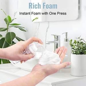 Botella de Espuma Transparente de PET de 2 oz/60 ml con Bomba y Tapa Antiderrames para Jabón de Manos, Champú, Mousse para el Cabello, <span class=keywords><strong>Autobronceador</strong></span>, Limpiadores Faciales - Product Image 3