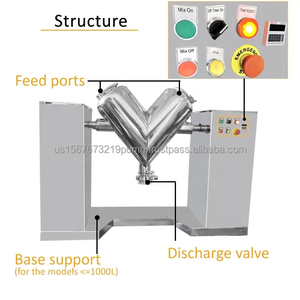 เครื่องผสมผงแห้งแบบ V เครื่องผสมวิตามินผง - Product Image 3