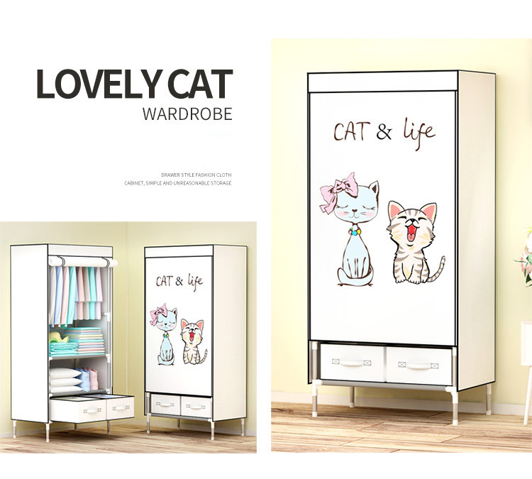 Мебель для спальни шкаф для одежды легко собрать пластиковый детский гардероб