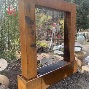 Petites fontaines <span class=keywords><strong>de</strong></span> cascade d'intérieur modernes Cascade <span class=keywords><strong>de</strong></span> table <span class=keywords><strong>de</strong></span> <span class=keywords><strong>jardin</strong></span> <span class=keywords><strong>en</strong></span> métal durable et acier Corten - Product Image 3