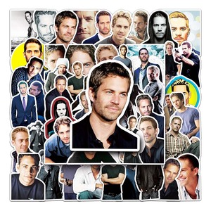 สติกเกอร์วอล์คเกอร์ PVC ลายนักแสดง<span class=keywords><strong>หล่อ</strong></span>สติกเกอร์ตกแต่งถ้วยน้ำแล็ปท็อป50ชิ้น - Product Image 1