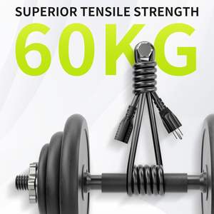 Câble d'extension électrique de haute qualité, câble d'extension court à 3 broches, petit câble résistant et flexible, 13A 125V 1625W <span class=keywords><strong>pour</strong></span> ordinateurs portables - Product Image 2