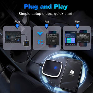 Laudtec Zjq17 sans fil Carplay Mini Ai Box adaptateur Portable filaire pour Plug and Play Dongle universel pour Android <span class=keywords><strong>Apple</strong></span> 2In1 - Product Image 3