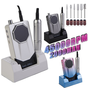 เครื่องเจียรเล็บความเร็วสูง มอเตอร์แบบแปรงถ่าน ชาร์จผ่าน USB วัสดุ ABS พกพาสะดวก เครื่องตะไบเล็บไฟฟ้า สำหรับร้านทำเล็บ - Product Image 1