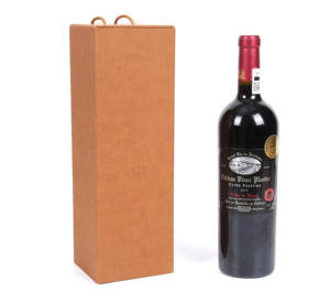 หรูหรากระดาษแข็งสีดำปิดแม่เหล็กเดียวแก้วไวน์บรรจุภัณฑ์พับกล่องของขวัญไวน์ - Product Image 3