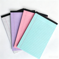 Bloc-notes A5 Myway, bloc-notes juridique ligné, relié, papier perforé, couleurs pastel, fournitures de bureau et scolaires