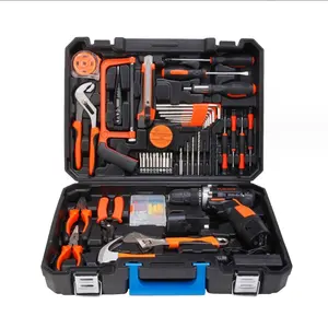 Ensembles d'outils électriques robustes kit d'outils de batterie de boîte professionnelle ensemble de perceuse kit d'outils manuels pour électricien de voiture