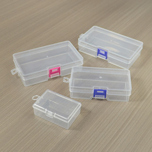 Rectangular Transparent Plastic Storage <b>Box</b> With Lid For Office Organizer Component Parts <b>Packaging</b> <b>Small</b> Size - Product Image 1