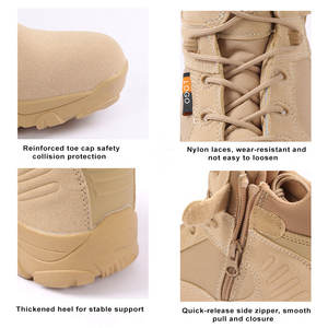 Botas Tácticas de Cuero para Hombre, Doble Protección, Impermeables, Transpirables, para Senderismo en el Desierto, Correr, Actividades al Aire Libre en la Jungla, OEM - Product Image 3