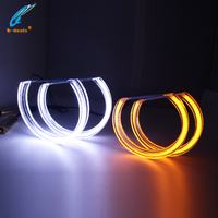 Nouveaux feux de jour à LED RGB 12V 131 mm*4 en forme de demi-cercle, yeux d'ange lumineux pour BMW E36 E38 E39 E46, accessoires de phares de voiture, rénovation