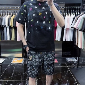 Camiseta de Verano de Diseño de Lujo para Hombre, Estampada, de Manga Corta, Estilo Retro, 100% Algodón, Talla Grande - Product Image 2