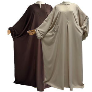 Abaya papillon de prière de haute qualité, faite à la main, avec poignets élastiques, fermeture éclair sur le devant, vêtements islamiques, taille plus, longueur au sol, Nida Ramadan - Product Image 4