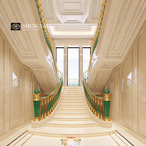 Barandilla <span class=keywords><strong>de</strong></span> Malaquita Natural, <span class=keywords><strong>Piedra</strong></span> Semipreciosa Decorativa para Barandilla <span class=keywords><strong>de</strong></span> Escalera Interior - Product Image 6